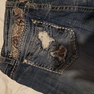 Women's Miss Me Distressed Blue Jeans